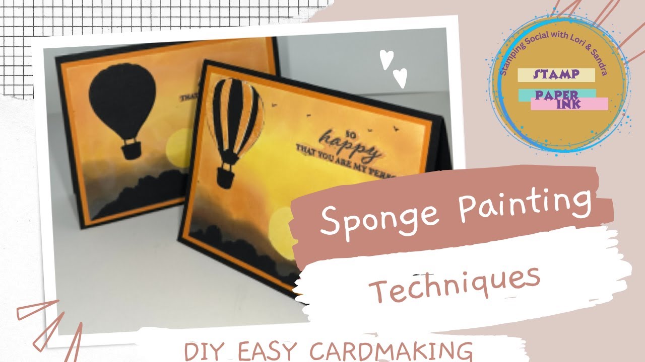Mastering Sponge Dauber Techniques: Creating stunning sunset background on Glossy Paper