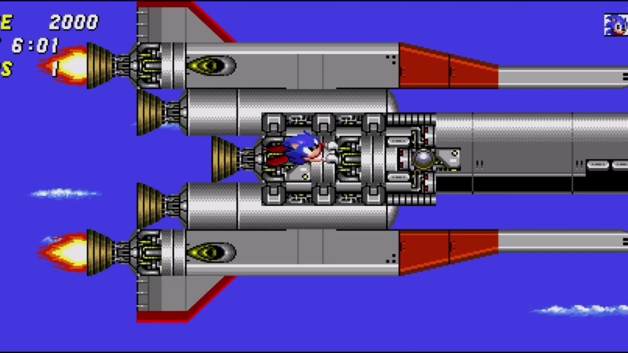 Super sonic VS Eggman playing sonic the hedgehog 2 classic wing Fortress zone 1 & death egg 2 zones