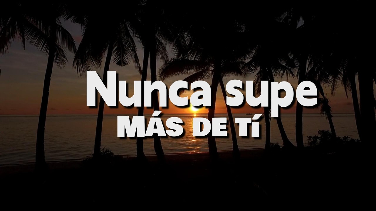 NUNCA SUPE MAS DE TI