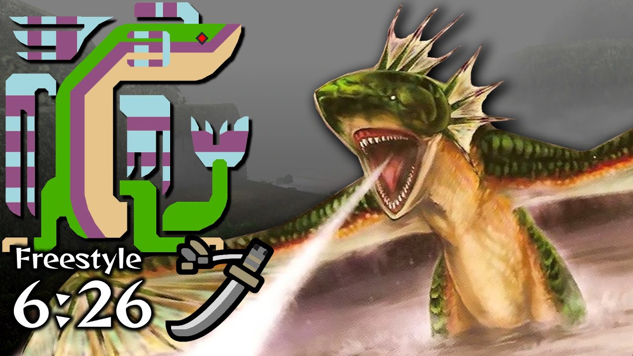 Green Plesioth Vs. Longsword - Monster Hunter Freedom Unite - ガノトトス亜種 太刀 ソロ【MHP2G】