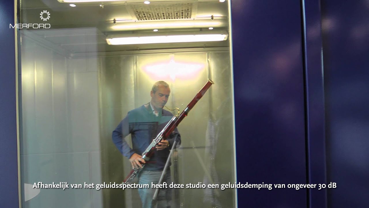 Geluidsdemping van een Merford geluidsstudio