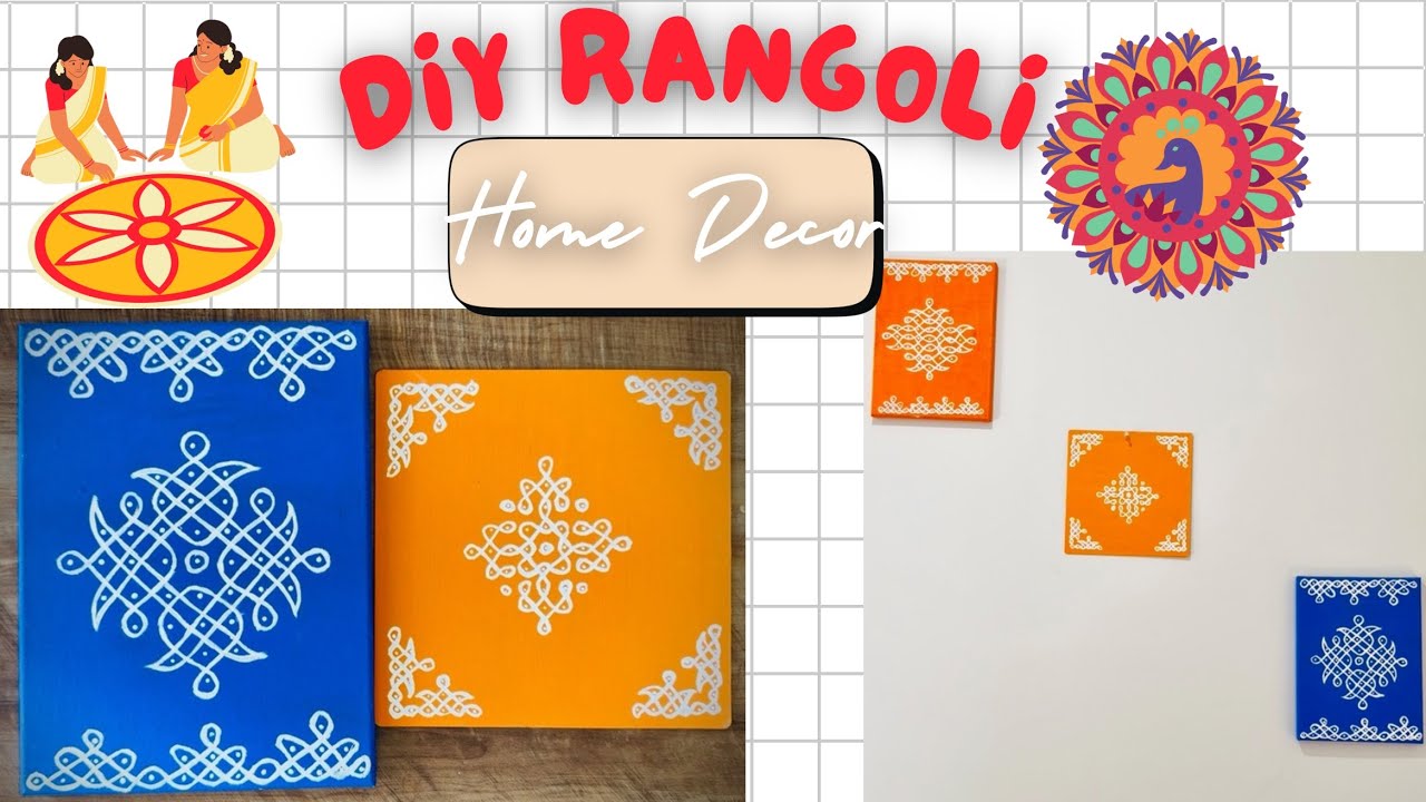 DIY Home Decor|  Simple Rangoli Home Decor🖼️