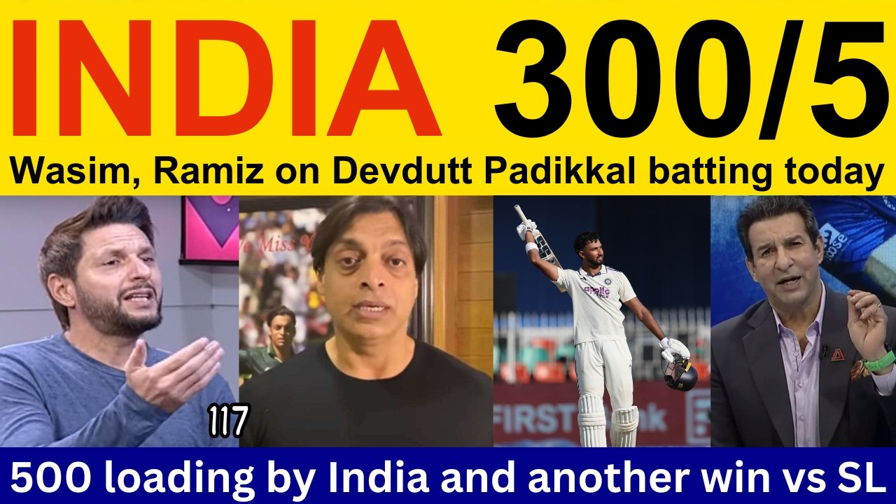 Shahid Afridi Shocked on Devdutt Padikkal 117 batting today vs SL | Ramiz Speaks, PAK Media reaction