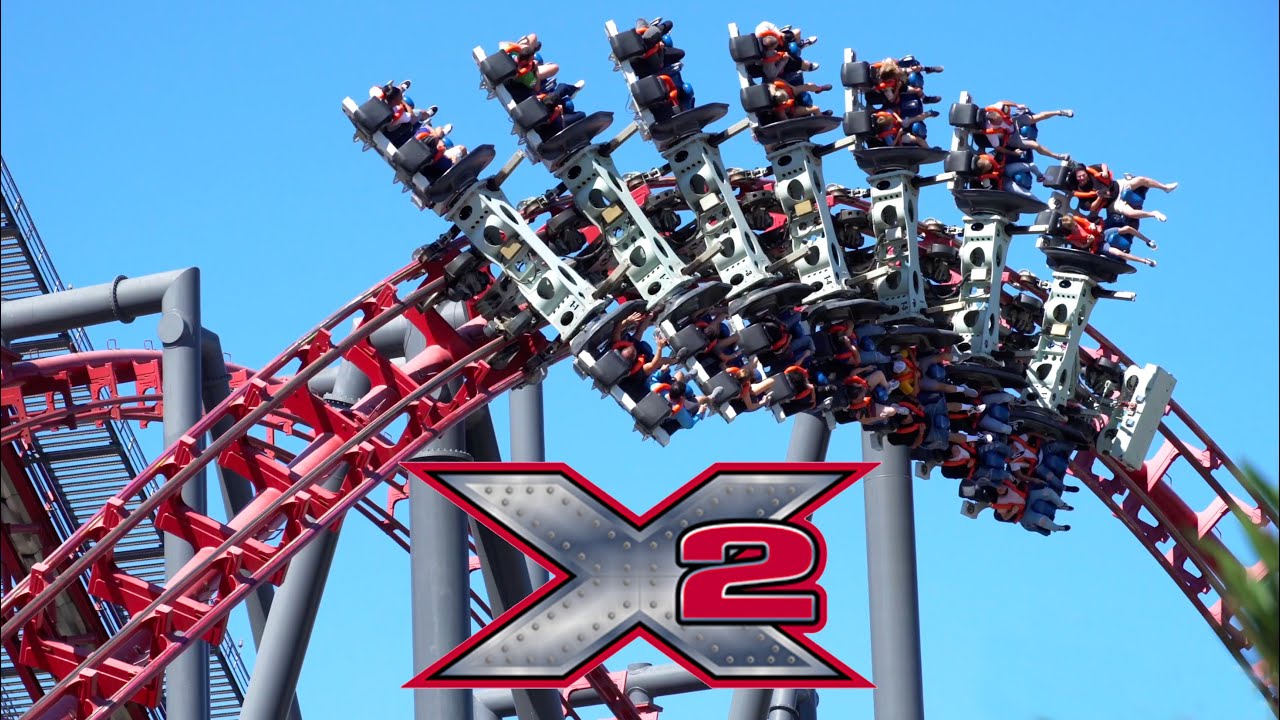 X2 Review | Six Flags Magic Mountain's Insane Prototype 4th Dimension Roller Coaster