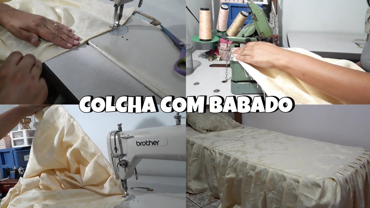 COLCHA DE SOLTEIRO COM BABADO - PASSO A PASSO.
