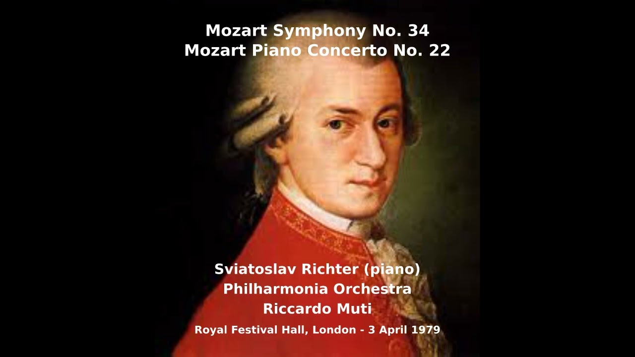 Mozart Symphony No. 34, Piano Concerto No. 22 (Richter) - Philharmonia - Riccardo Muti (RFH, 1979)