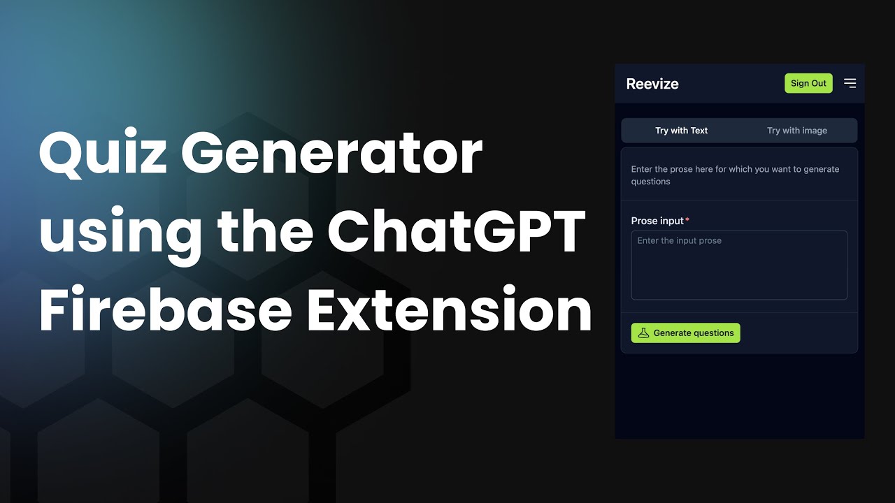 Creating an AI-Powered Quiz App with #Firebase Extension with Rajeev