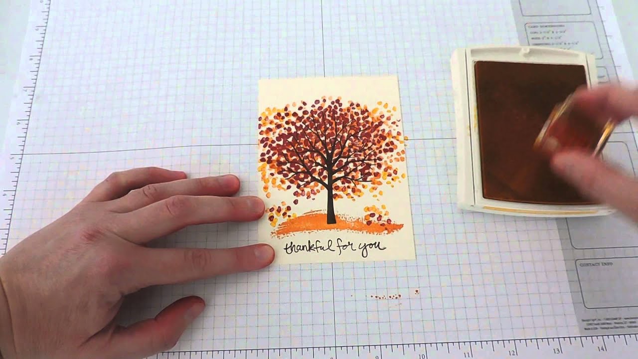 Creating a Fall Scene with Stampin' Up!'s Sheltering Tree Stamp Set