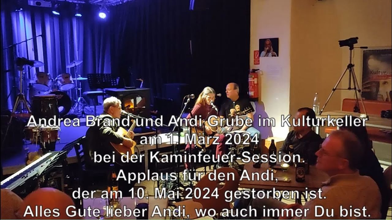 Andrea Brand und Andi Grube auf der #Kaminfeuer-Session  am 1. M&auml;rz 2024 im #Kulturkeller Westend