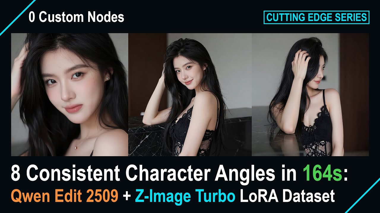 🔵 Consistent Characters in ComfyUI: Qwen Edit 2509 + Z-Image Turbo Tutorial (LoRA Dataset Shortcut)