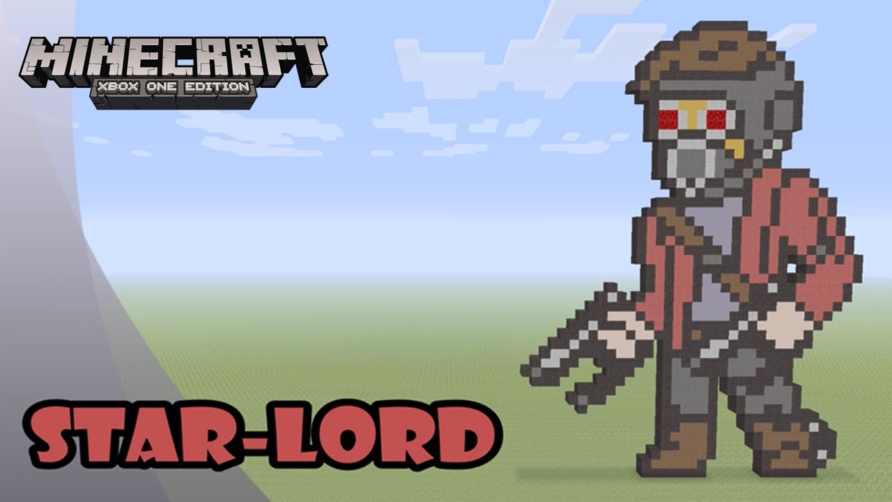 Minecraft: Pixel Art Tutorial and Showcase: Star-Lord (Guardians of the Galaxy Vol. 2)
