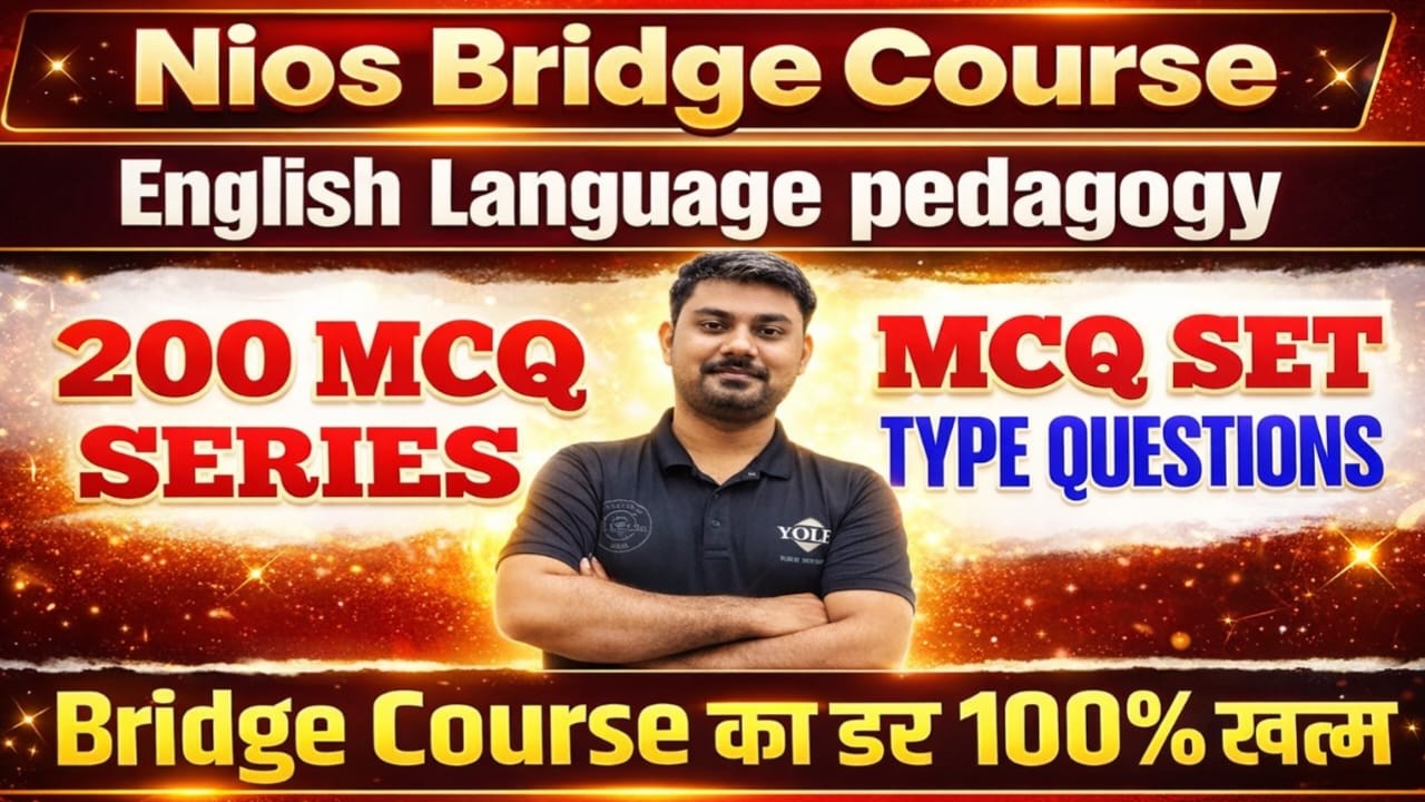 Nios Bridge Course 🎯 English Pedagogy 🔥 200 MCQ SET🖊️ SERIES-3🔥Live Explain 🎯