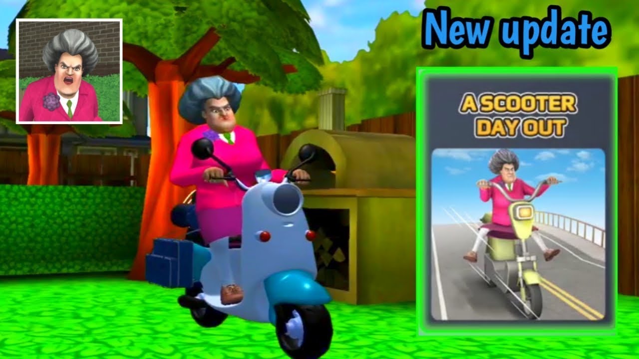 Scary teacher 3d ⭐ A scooter day out😁mess with miss T🥳🔴#viral #video #popular #public #fypシ #trend 