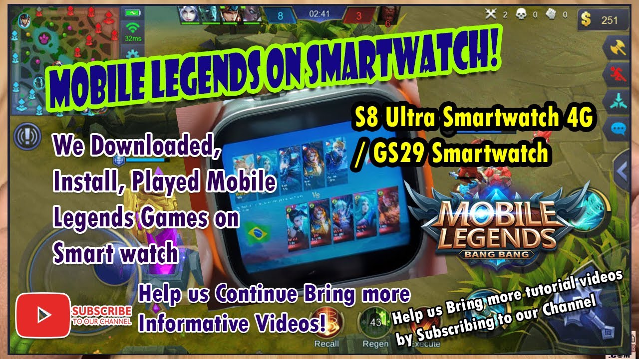 Мы скачали, установили и поиграли в игры Mobile Legends на наших смарт-часах. Всё работает? Посмо...