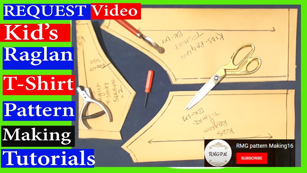 Kids Raglan T-Shirt Pattern  Making Tutorials | pattern making @rmgpm16