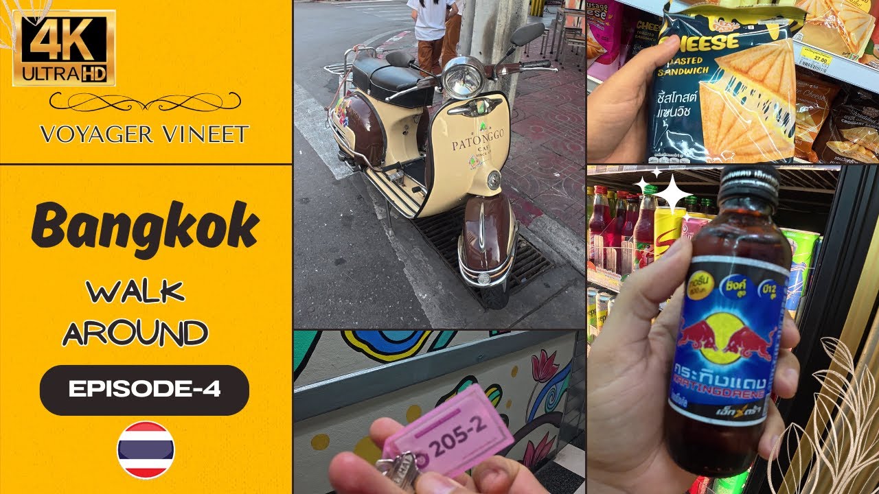 Episode 4 Thailand 🇹🇭 l Hostel Room Tour + Khao San Road | Local Life & OG Red Bull l VoyagerVineet
