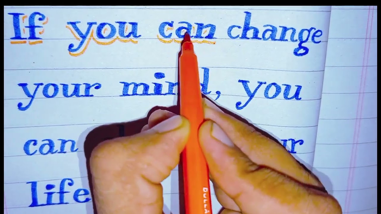 English Motivational Quotes About Life| English Handwriting with Cut Marker @RehanRahiArt