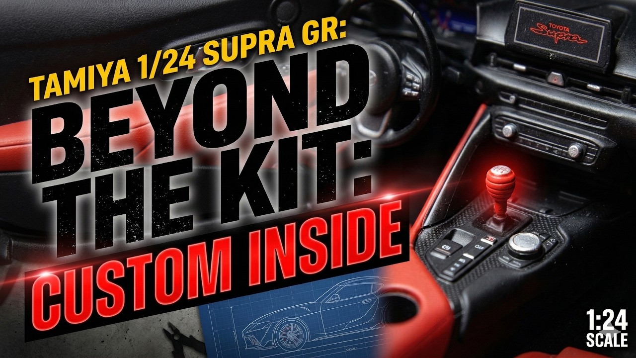 TAMIYA 1/24 TOYOTA SUPRA GR: Active Red (AR2) & High-End Custom Detailing