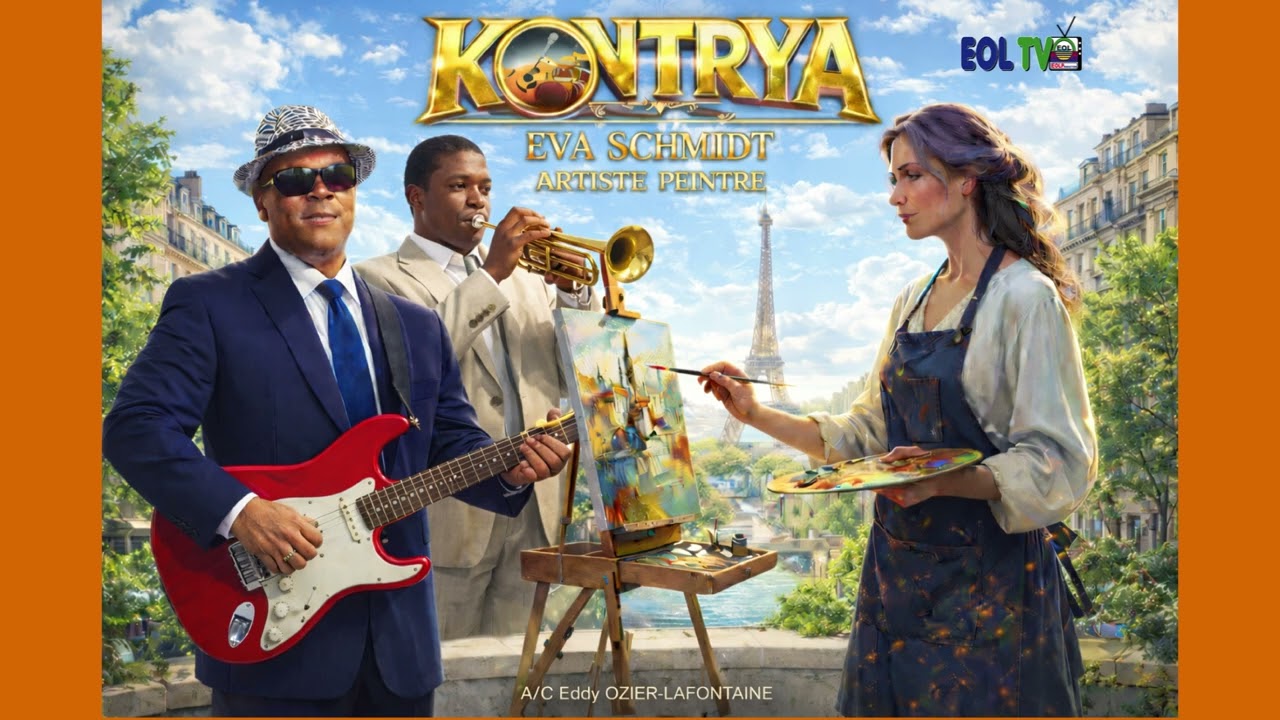EVA SCHMIDT ARTISTE PEINTRE DE PARIS0 UNE COMPOSITION DE Eddy OZIER-LAFONTAINE