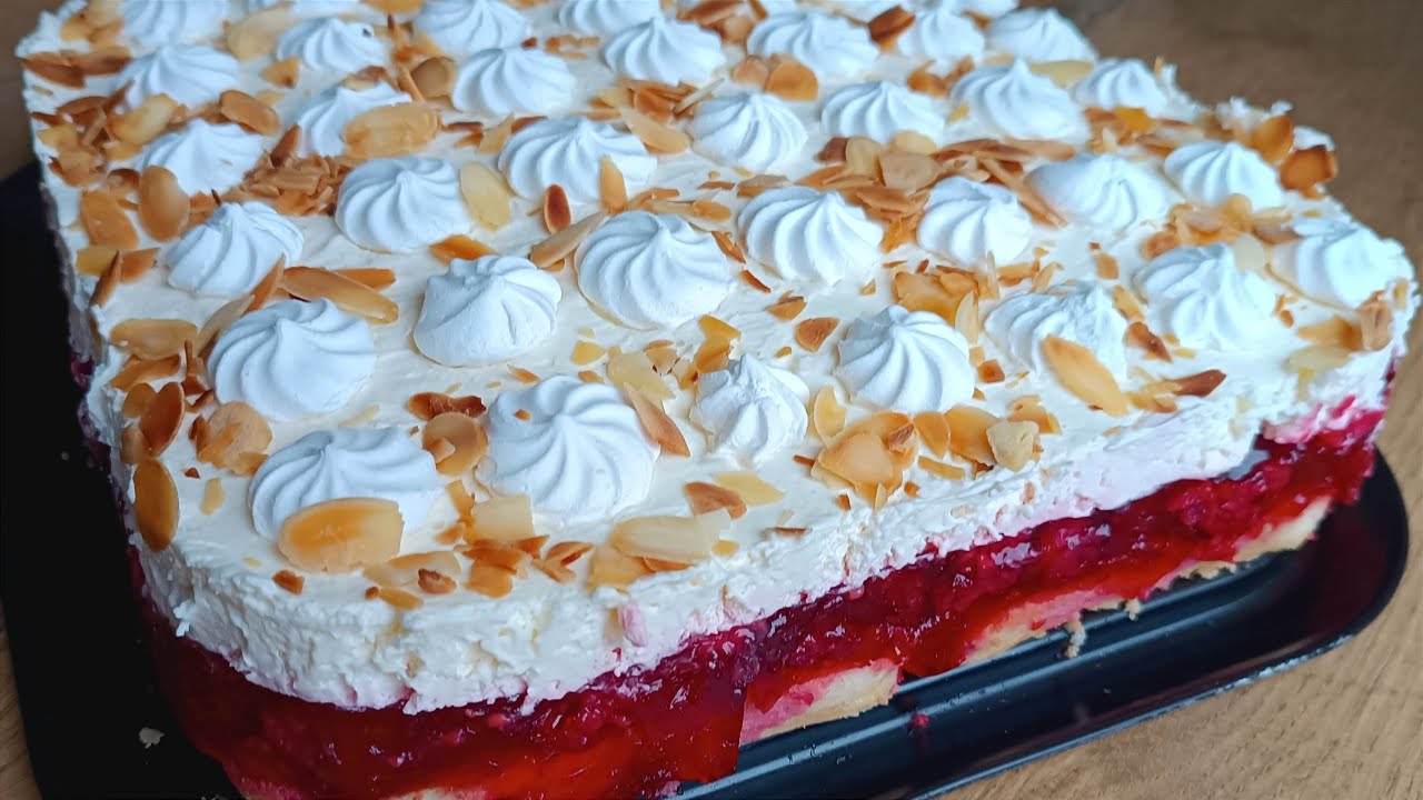 Malinowa chmurka bez pieczenia