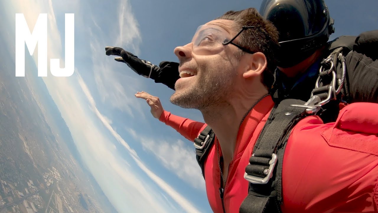 Skydiving With Men's Journal Cover Star Zachary Levi