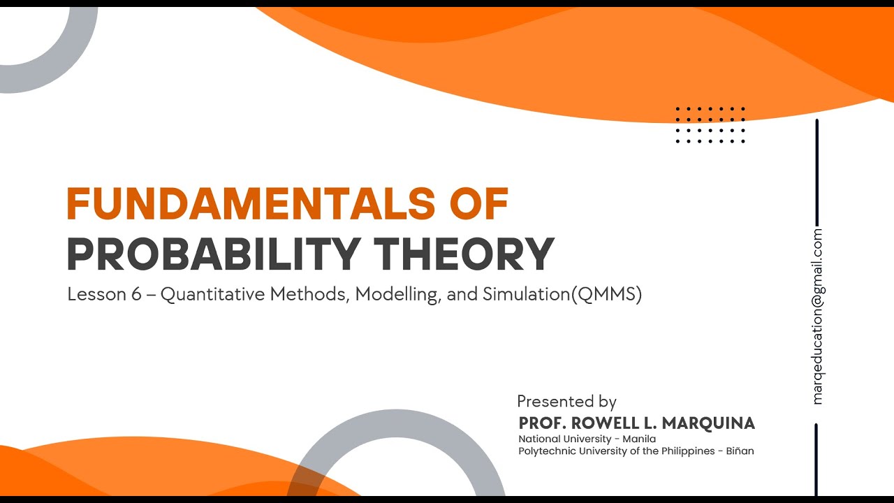 QMMS Lesson 1.1:  Probability Theory