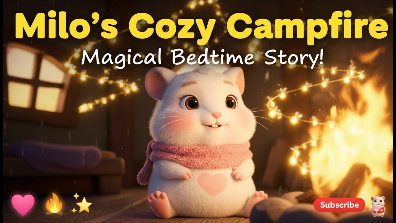 ✨ Milo’s Cozy Campfire Night 🌙 | Little Milo Stories Ep 10 | Cute Hamster Cartoon Bedtime Animation