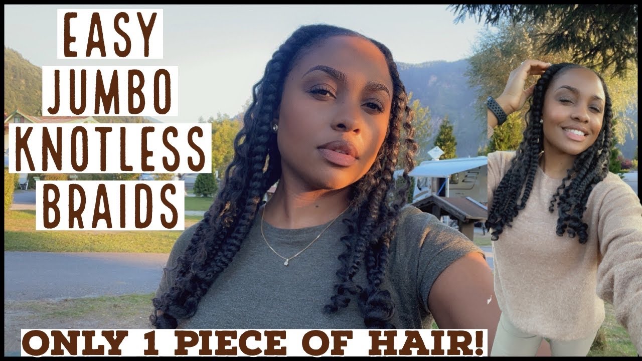 Jumbo Knotless braids | No feed in!!!