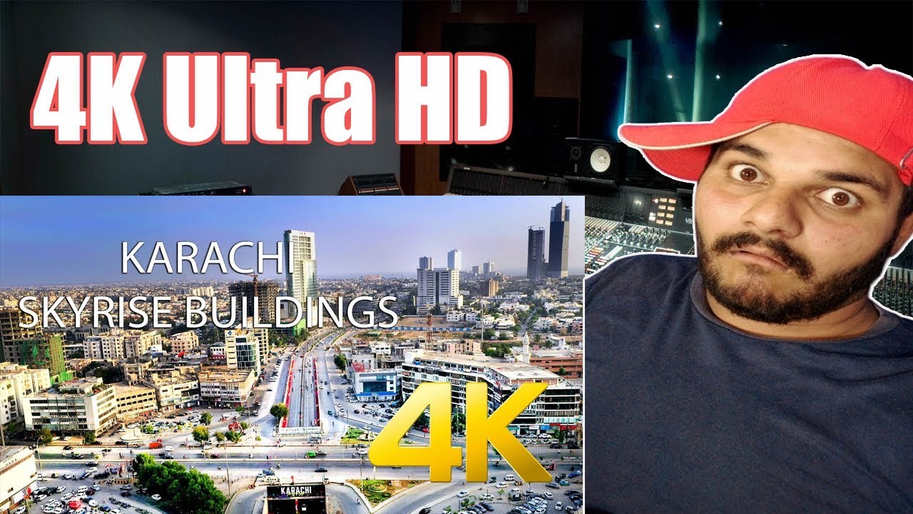 Reaction on || Karachi Skyline Montage Aerial 2020 Part 2 - 4K Ultra HD - Karachi Street View