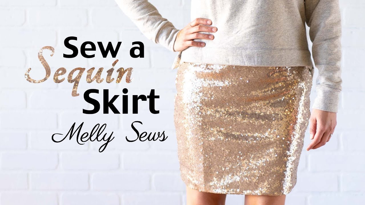 How to Sew a Sequin Skirt - Sewing with Sequin Fabric