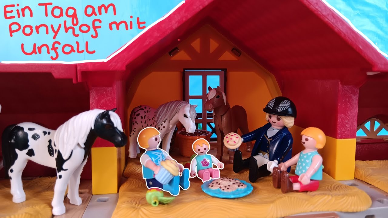 Ein Tag am Ponyhof mit Unfall - Playmobil Geschichte - Familie Flouristell
