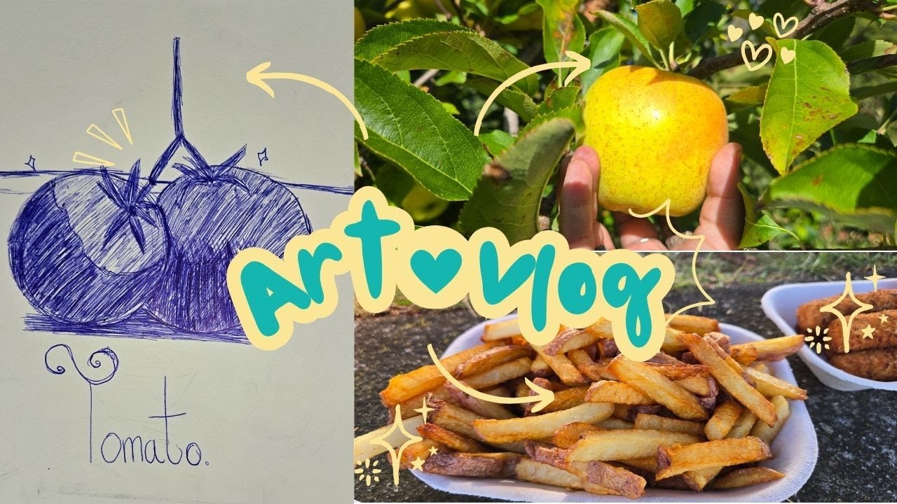 ✨ Art vlog #1 (apple picking, art store run, quick sketch.)✨