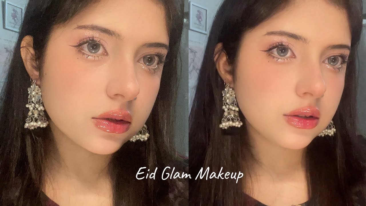 Eid Glam Makeup Tutorial 🌙 Desi Douyin Makeup for Eid 𐙚