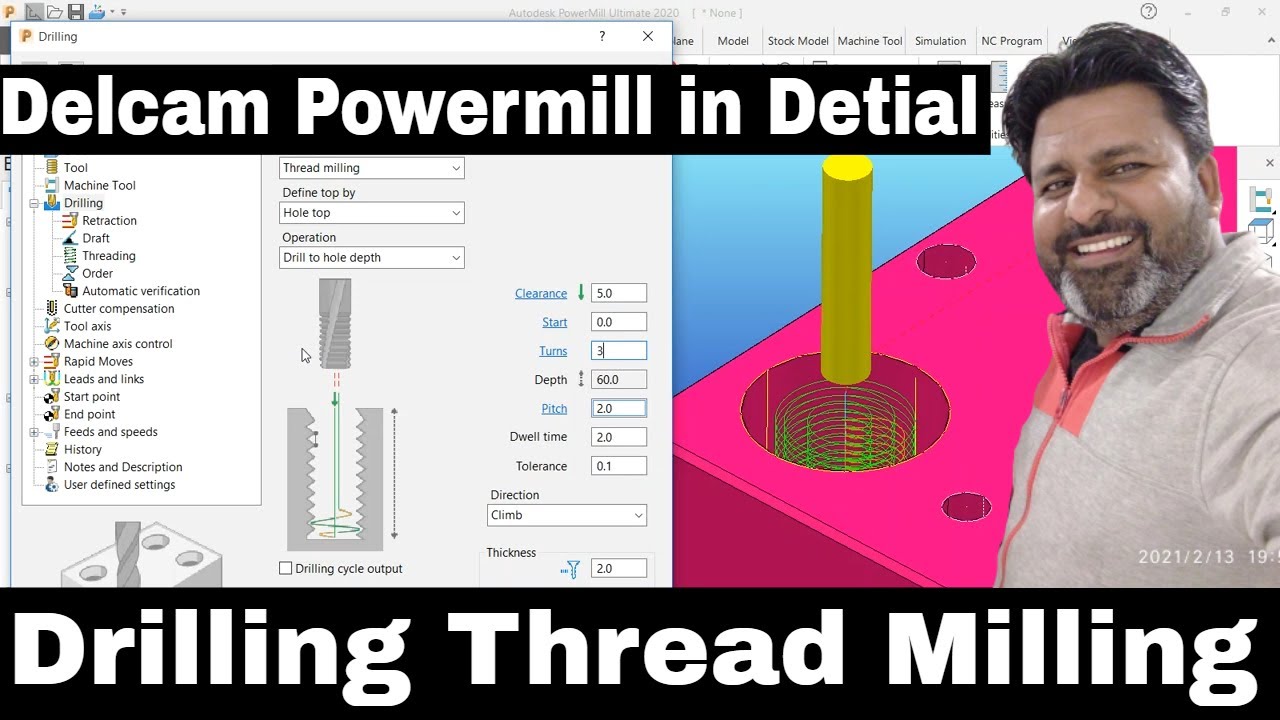 Autodesk Powermill 2021 Drilling toolpath tutorials | Powermill 2021 tutorials