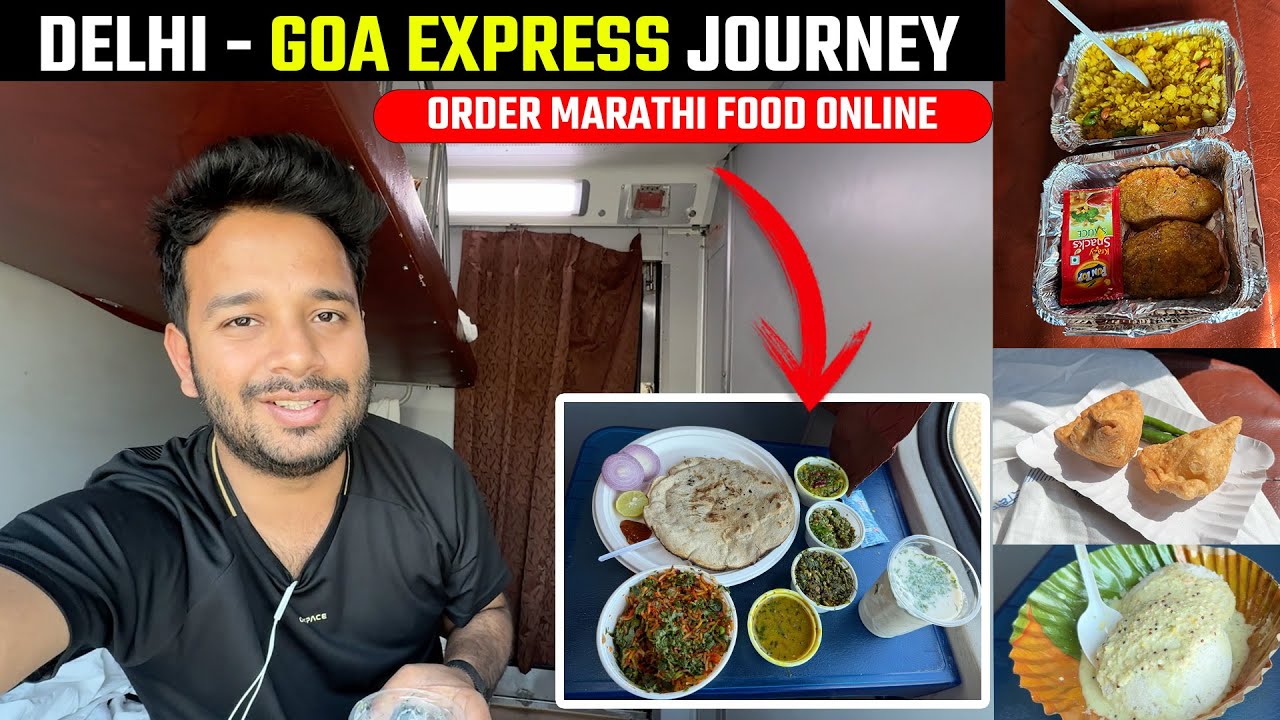 12780 Goa express Journey in first ac || IRCTC train food review and MAHARASHTRIAN THALI order