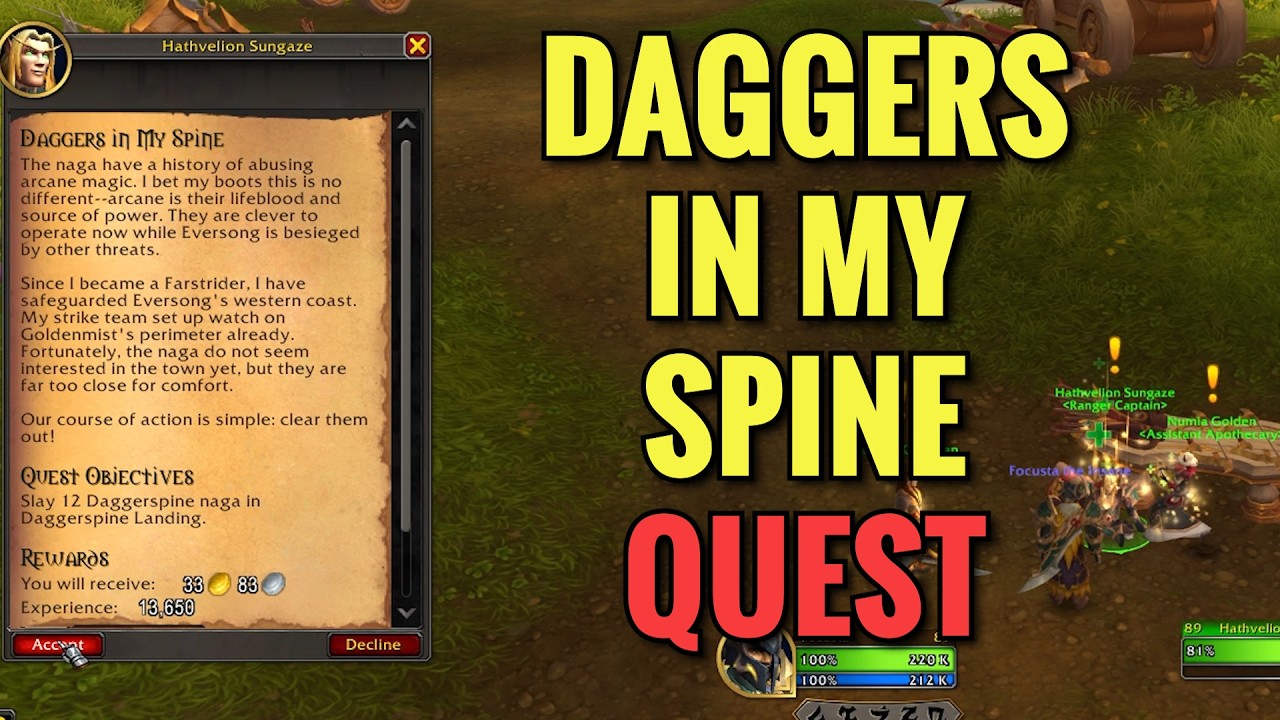Daggers In My Spine Quest (WoW Midnight)