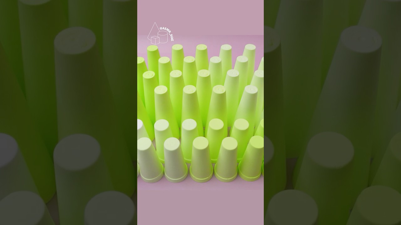 ASMR | Baking Soda Crunch | Neon Green & White Gradient 💚🤍