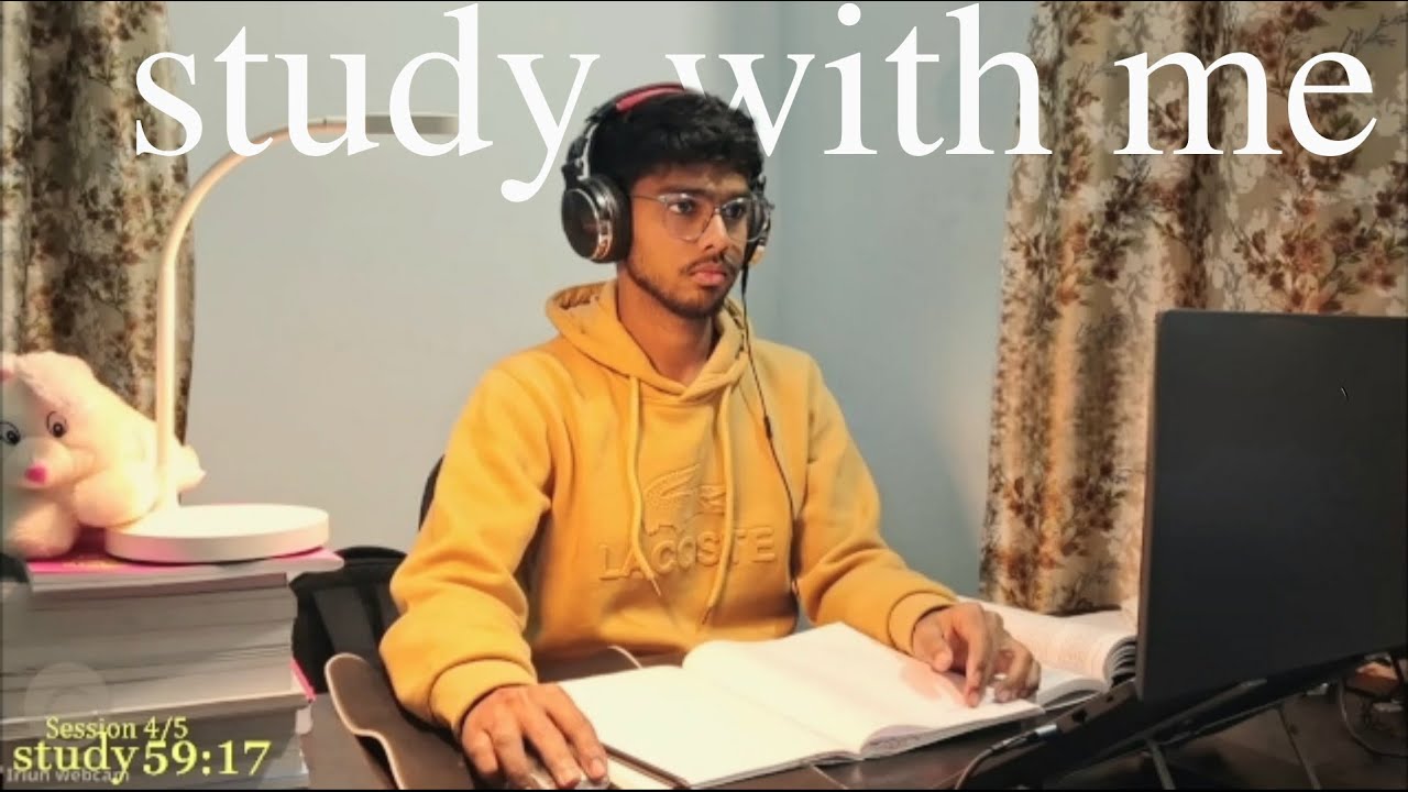 LIVE 5HR study with me rain sound pomodoro 50/10