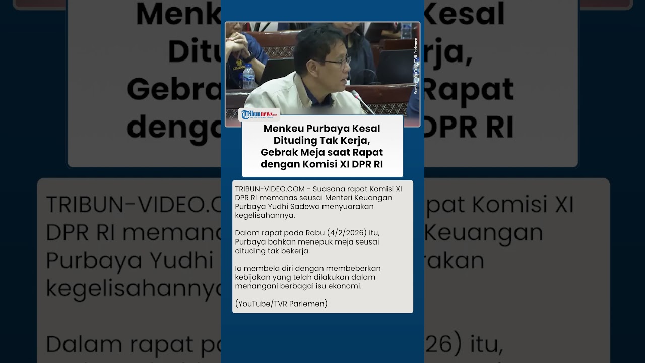 Menkeu Purbaya Gebrak Meja seusai Dituding Tak Kerja: Mereka Lupa,Dulu Kita Jatuh