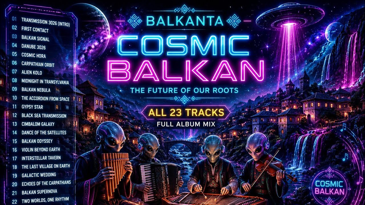 👽 COSMIC BALKAN 3026 | A New Music Genre 🚀 Balkan Folk Meets the Future | Full Album Mix