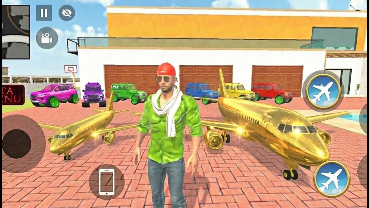 Franklin Purchase New Golden Aeroplanes ✈️💥 Indian Theft Auto Simulator Game 🎮🎯