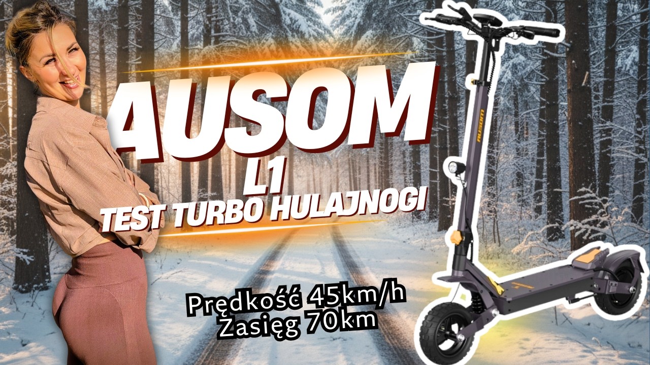 ❄️ Sprawdzamy hulajnogę elektryczną zimą 🛴 Ausom L1 💥 Czy da radę?