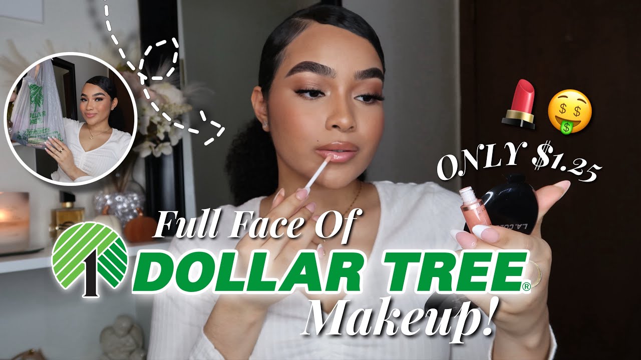 FULL FACE OF DOLLAR TREE MAKEUP 🤑 $1.25 MAKEUP YOU NEED TO TRY!