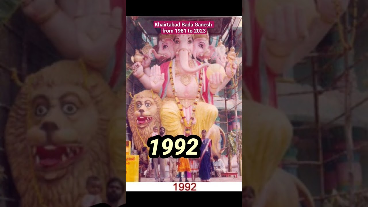 Khairtabad Bada Ganesh from 1981 to 2023 #Hyderabad #ganeshchaturthi #subscribe #ganesh