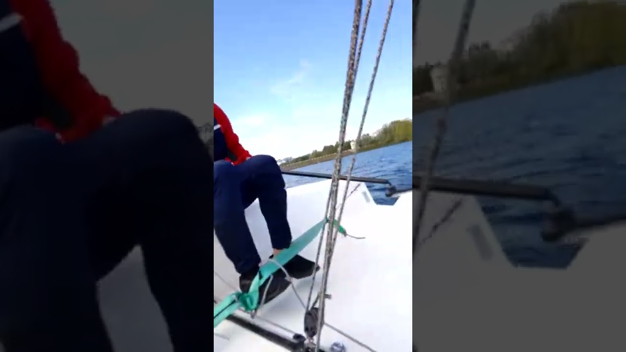 управление спортивной яхтой.стаксель.с галса на галс)