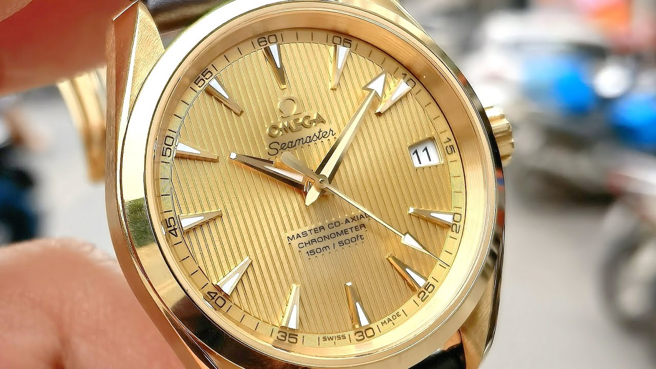 [Đẹp] Omega Aqua Terra Master Co-Axial 38.5mm Yellow Gold 231.53.39.21.08.001 | ICS Authentic