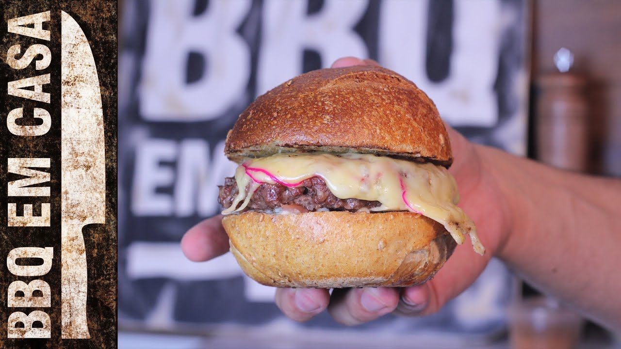 RECEITA DE HAMBURGUER DE PICANHA COM QUEIJO GOUDA