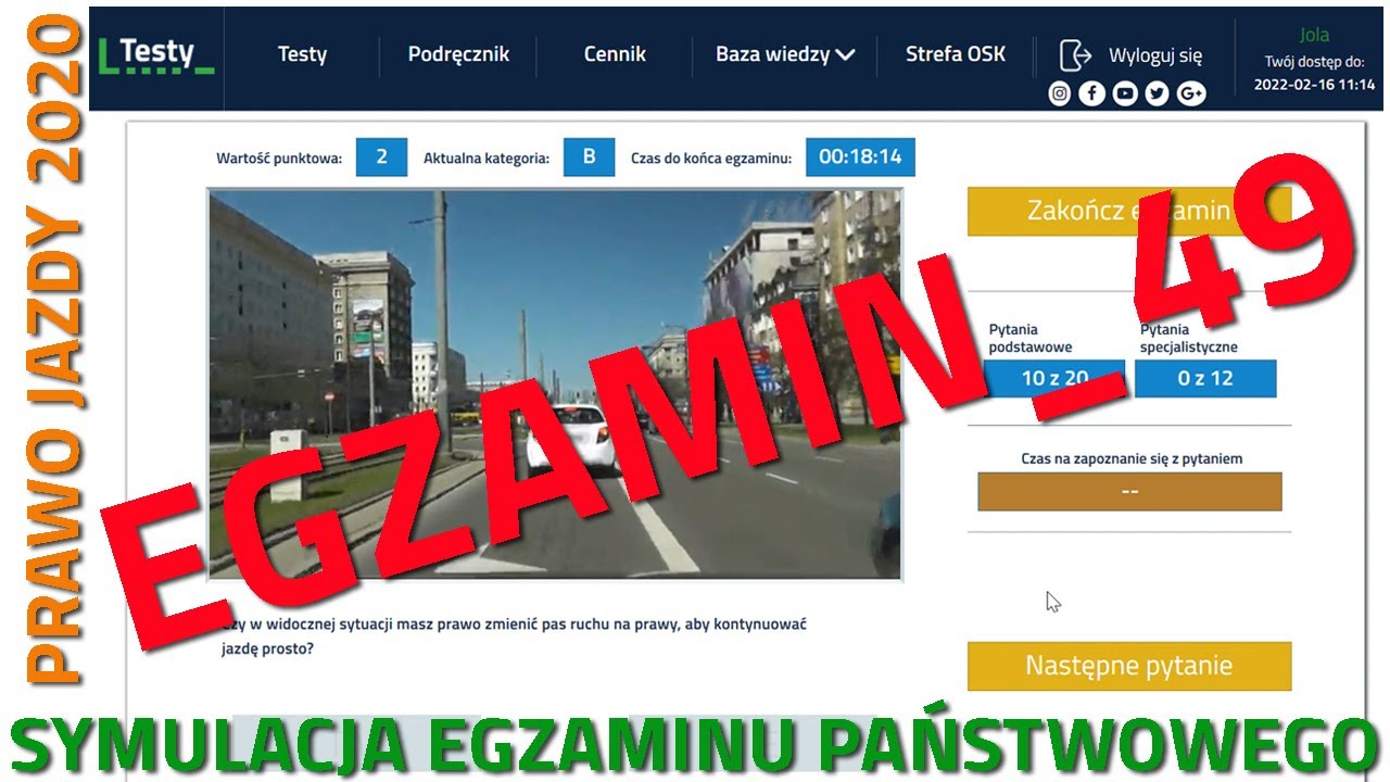 ✅❌Cały egzamin na prawo jazdy 2020✅❌ kategoria B część 49