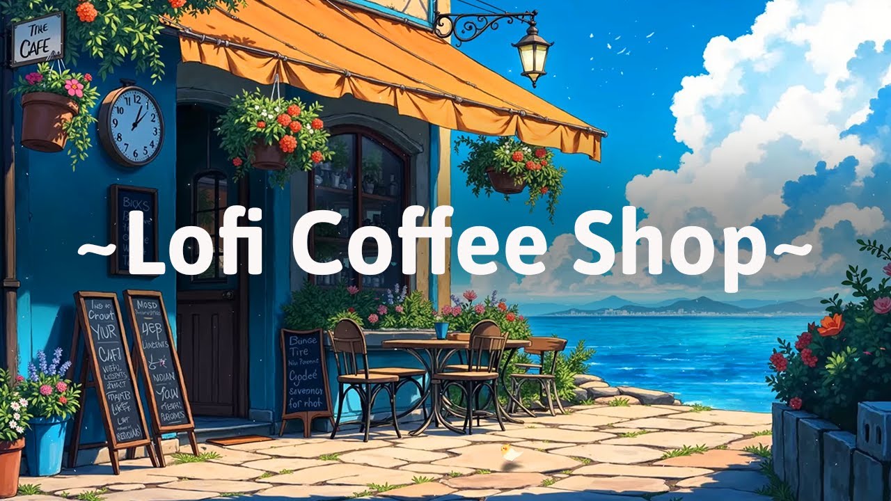 Vintage Coffee Shop ☕ Sipping Coffee & Soaking in the Breeze 🌿 Ideal for Study and Calm