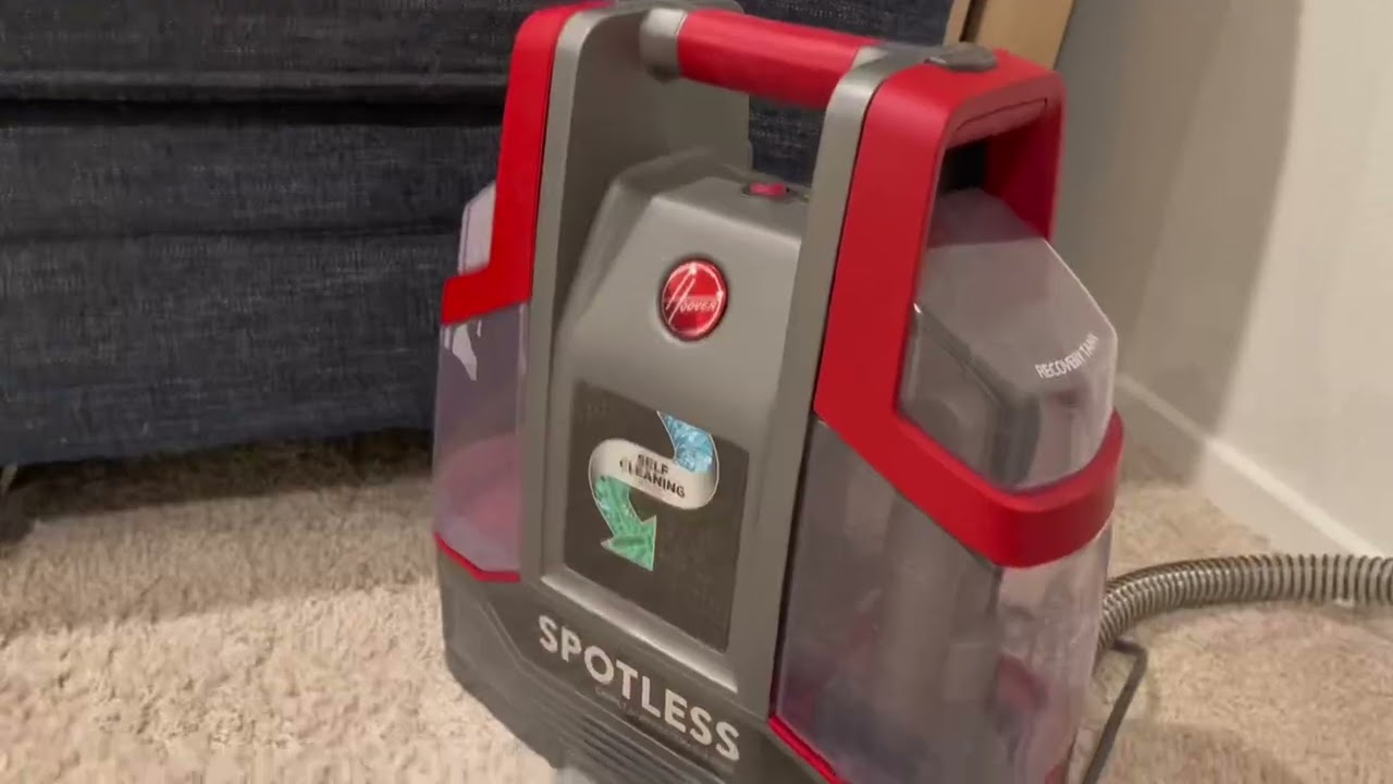 Обзор и демонстрация портативного пылесоса для чистки ковров и обивки Hoover Spotless